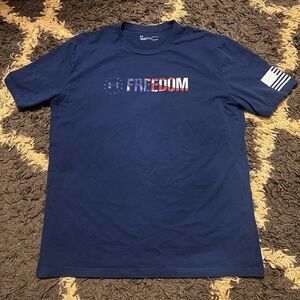 Under Armour Military T-Shirt Men's Large Freedom